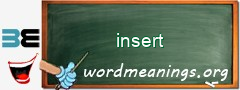 WordMeaning blackboard for insert